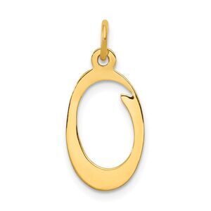 14k Yellow Gold, Sophia Collection, Small Script Initial O Pendant